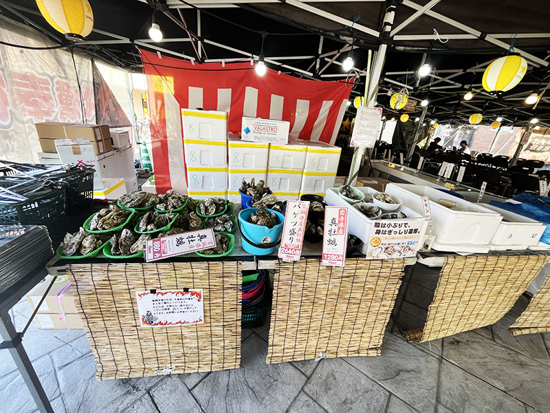 焼き牡蠣の様子